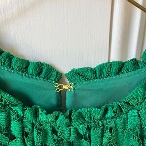 Trina Turk green lace dress